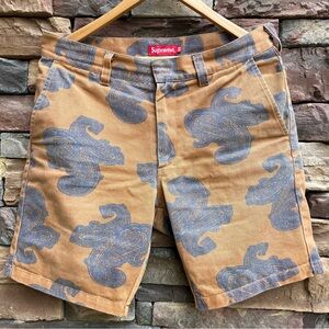 RARE Supreme Paisley Work Shorts Size 32 Mens SS14 Clothing Blue Colors